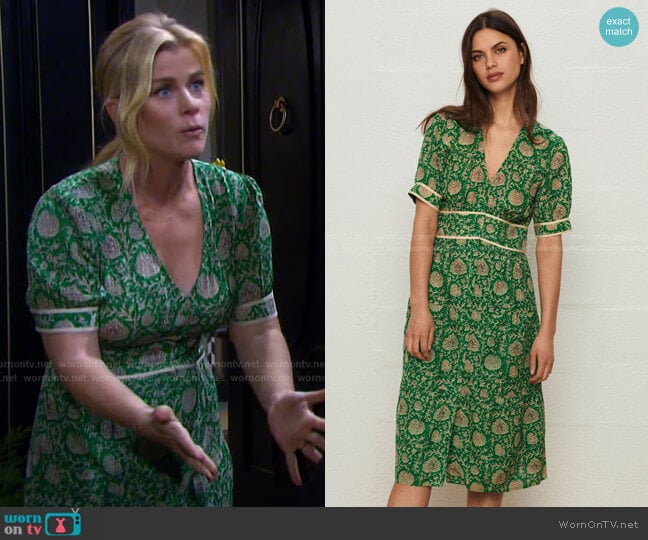 Ba&Sh Plume Dress worn by Sami Brady (Alison Sweeney) on Days of our Lives