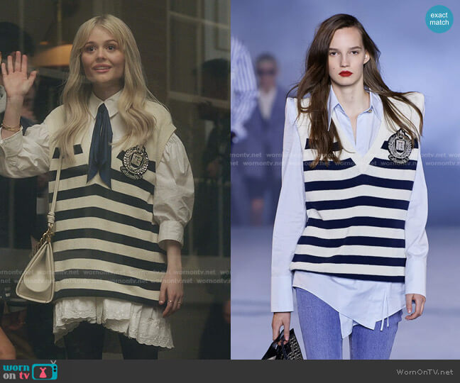 Balmain Spring 2021 Collection worn by Audrey Hope (Emily Alyn Lind) on Gossip Girl