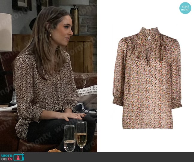 Ba&sh Dala Blouse worn by Molly Lansing-Davis (Haley Pullos) on General Hospital