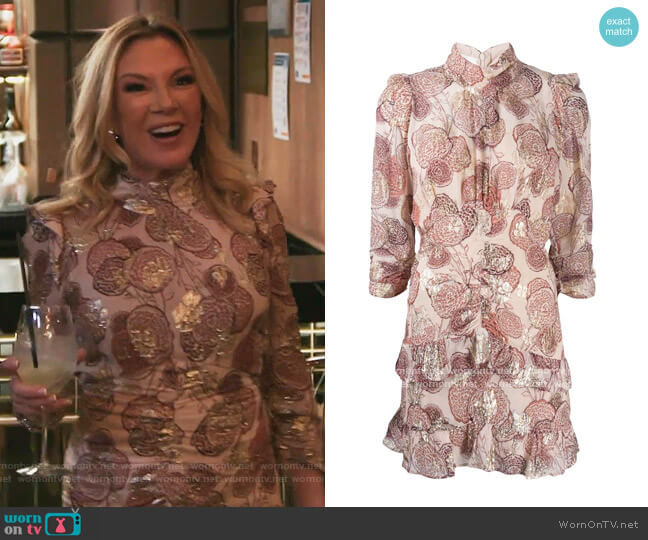 Ba&sh Metallic Effect Hydra Dress worn by Ramona Singer on The Real Housewives of New York City