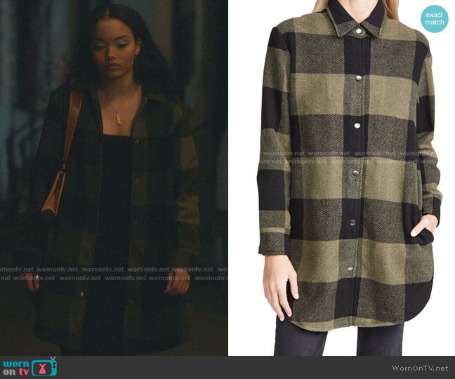 BB Dakota Eldridge Plaid Jacket worn by Zoya Lott (Whitney Peak) on Gossip Girl