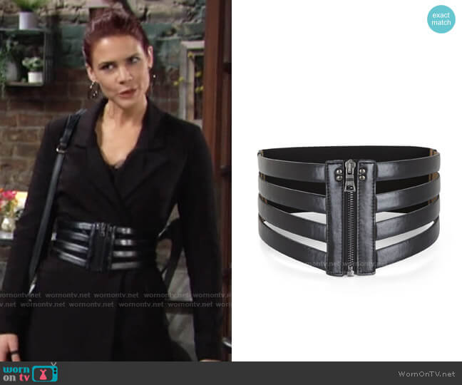 Bcbgmaxazria Cage Zip Waist Belt worn by Sally Spectra (Courtney Hope) on The Young and the Restless