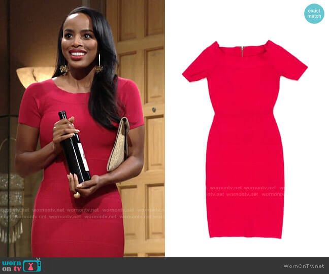 Bcbgmaxazria Bandage Dress worn by Imani Benedict (Leigh-Ann Rose) on The Young and the Restless