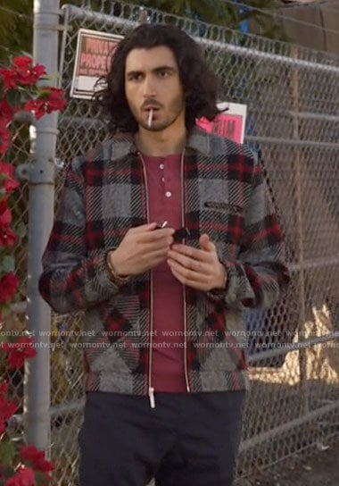 Behrad’s plaid jacket on Legends of Tomorrow