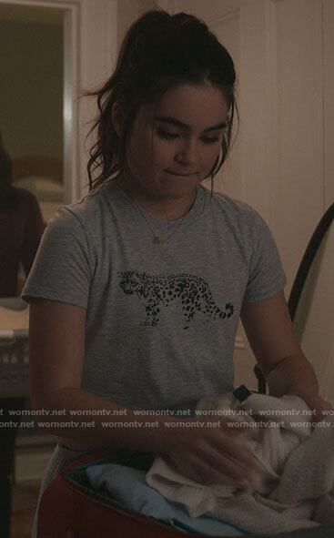 Bella’s grey leopard tee on The Republic of Sarah