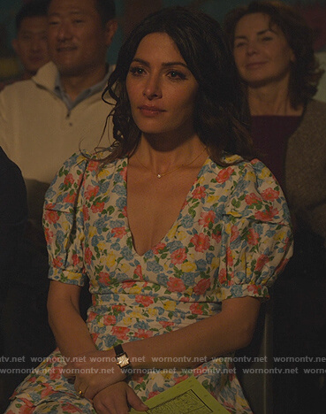 Billie’s floral print puff sleeve dress on Sex/Life