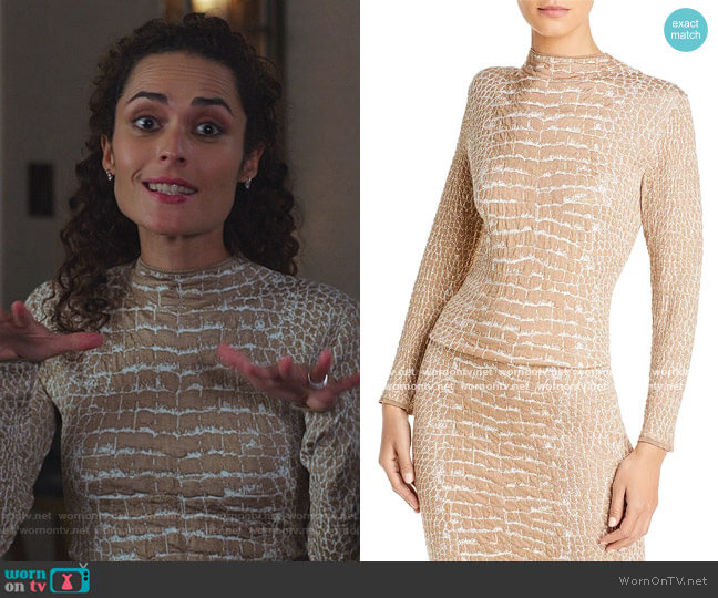 Boss Fabricia Croc Print Top