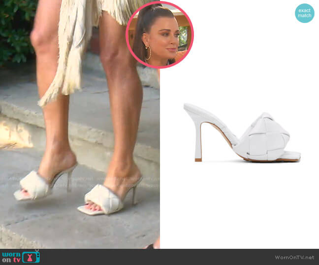 Bottega Veneta The Lido Sandals worn by Kyle Richards on The Real Housewives of Beverly Hills