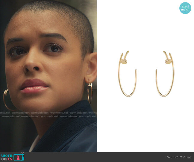 Cartier Juste Un Clou Earrings worn by Julien Calloway (Jordan Alexander) on Gossip Girl