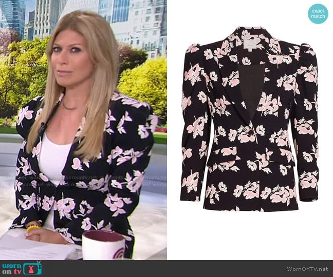 Cinq a Sept Suki Ikat Floral Blazer worn by Jill Martin on Today