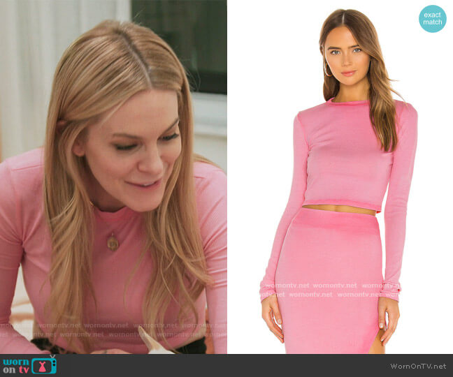 Cotton Citizen x REVOLVE Verona Crop Long Sleeve worn by Leah McSweeney on The Real Housewives of New York City