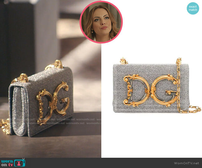 Dolce & Gabbana DG Girls Shoulder Bag worn by Fallon Carrington (Elizabeth Gillies) on Dynasty