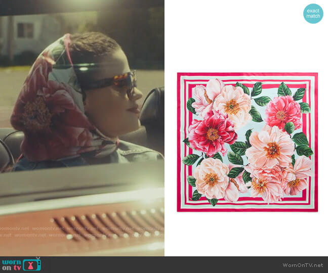 Dolce & Gabbana Floral Print Silk Scarf worn by Maggie Vera (Sarah Jeffery) on Charmed