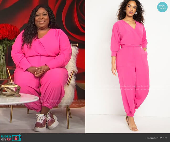Eloquii Tapered Leg Jumpsuit worn by Loni Love on E! News