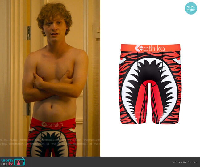 Ethika Staple Boxer Briefs in War Plane Orange worn by Quinn Mossbacher (Fred Hechinger) on The White Lotus