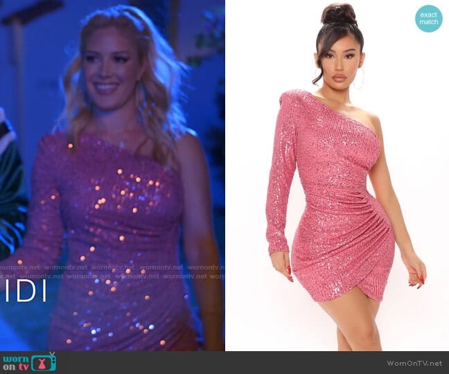 Fashion Nova First Strike One Shoulder Sequin Dress worn by Heidi Montag (Heidi Montag) on The Hills New Beginnings
