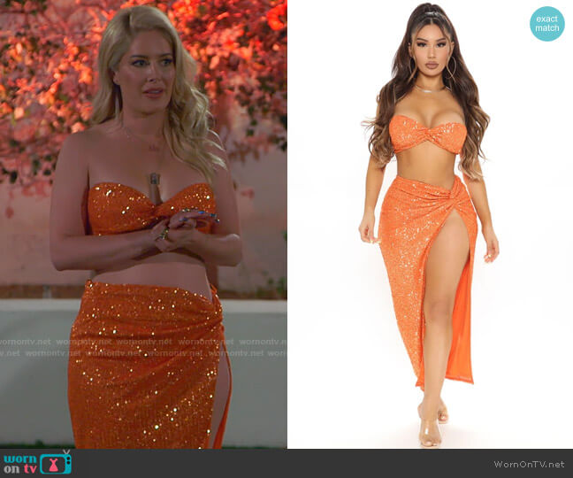 Fashion Nova One Of Those Nights Sequin Maxi Skirt Set worn by Heidi Montag (Heidi Montag) on The Hills New Beginnings