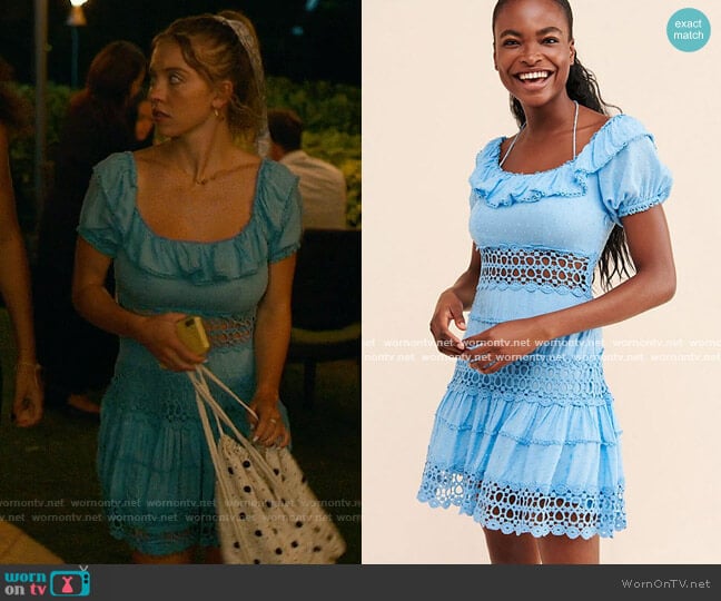 Free People Mixed Emotions Dress worn by Olivia Mossbacher (Sydney Sweeney) on The White Lotus