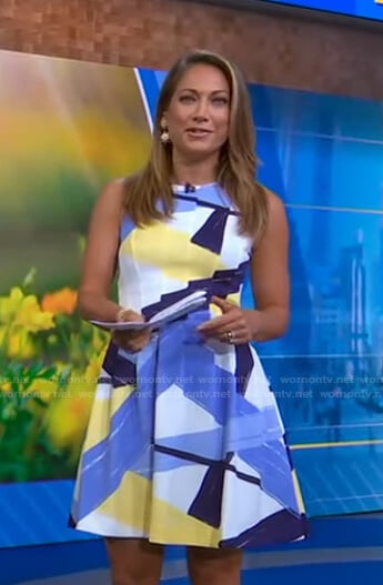 Ginger’s brushstroke print dress on Good Morning America