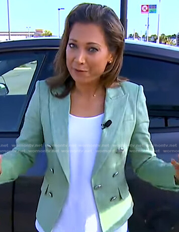 Ginger’s green striped blazer on Good Morning America