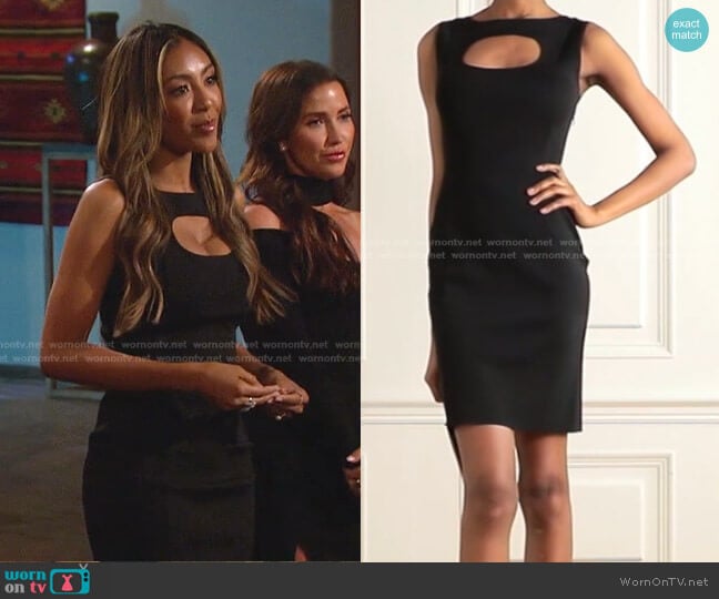 Givenchy Cutout Stretch-Crepe Dress worn by Tayshia Adams on The Bachelorette