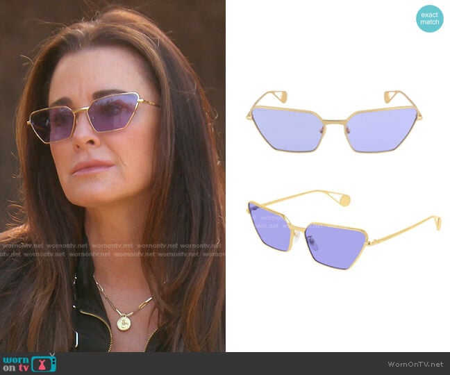 Gucci GG0538S Sunglasses worn by Kyle Richards on The Real Housewives of Beverly Hills