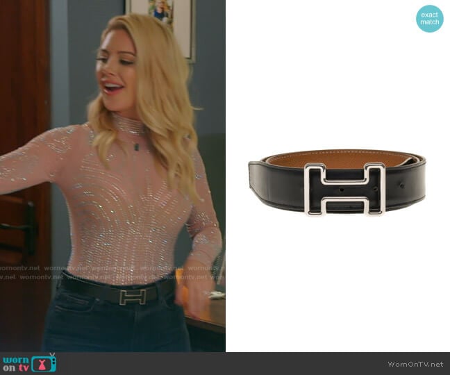 Hermes Inverse Logo Belt worn by Heidi Montag (Heidi Montag) on The Hills New Beginnings