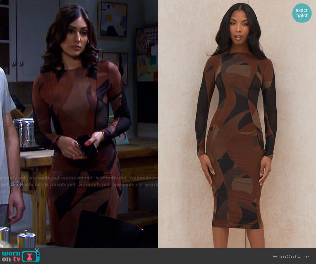 House of CB Cassidy Dress worn by Gabi Hernandez (Camila Banus) on Days of our Lives