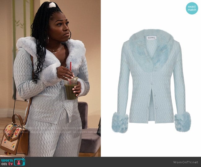 House of Sunny Pacific Peggy Cardi worn by Harper (Laci Mosley) on iCarly