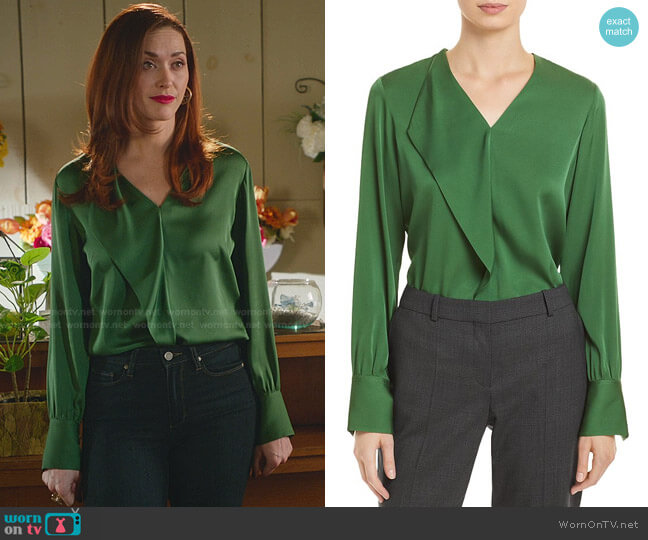 Boss Iadelia Blouse worn by Abigail Pershing (Sarah Power) on Good Witch
