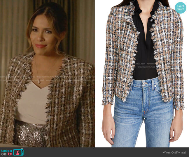 Iro Vella Jacket worn by Cristal Jennings (Daniella Alonso) on Dynasty