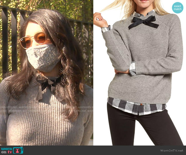 J. Crew Gayle Tie Neck Sweater worn by Crystal Kung Minkoff on The Real Housewives of Beverly Hills