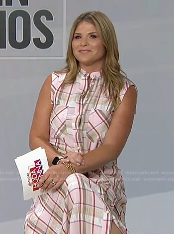 Jenna’s pink plaid shirtdress on Today