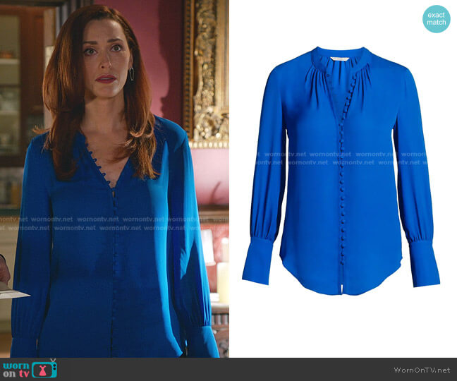Joie Tariana Silk Blouse worn by Abigail Pershing (Sarah Power) on Good Witch