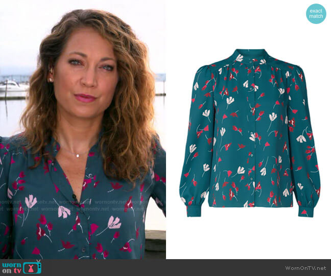 Joie Myella Top worn by Ginger Zee on Good Morning America