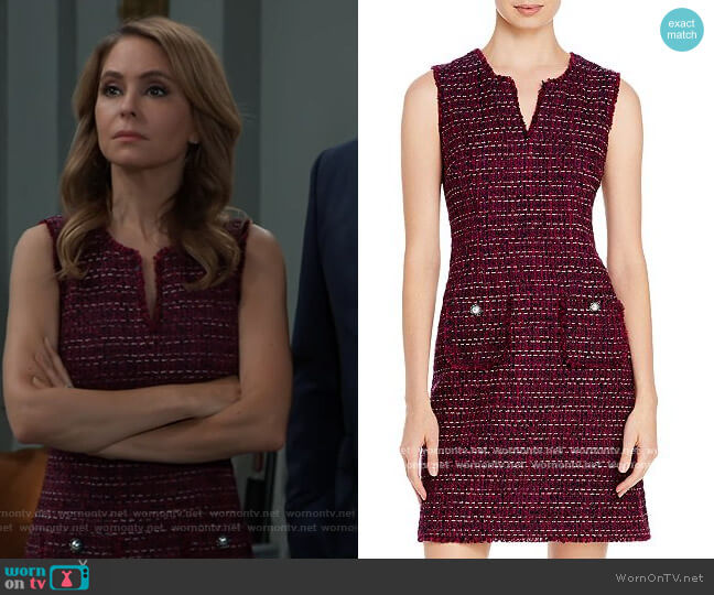 Karl Lagereld Paris Sleeveless Tweed Dress worn by Olivia Falconeri (Lisa Lo Cicero) on General Hospital