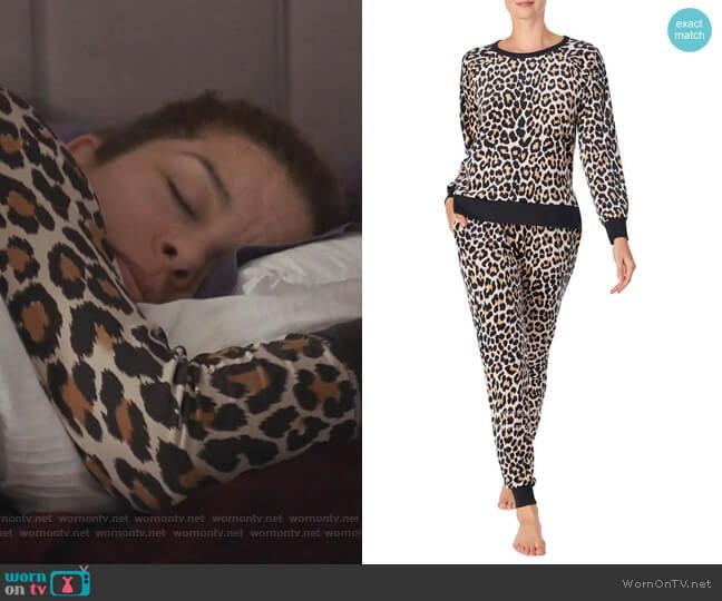 Kate Spade Leopard Print Pajamas worn by Robyn Dixon on The Real Housewives of Potomac