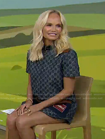 Kristin Chenoweth’s print denim mini dress on Today