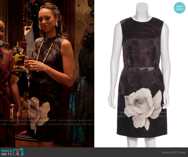 Lanvin Sleeveless Rose Dress worn by Whitney Green (Amber Stevens West) on Run the World