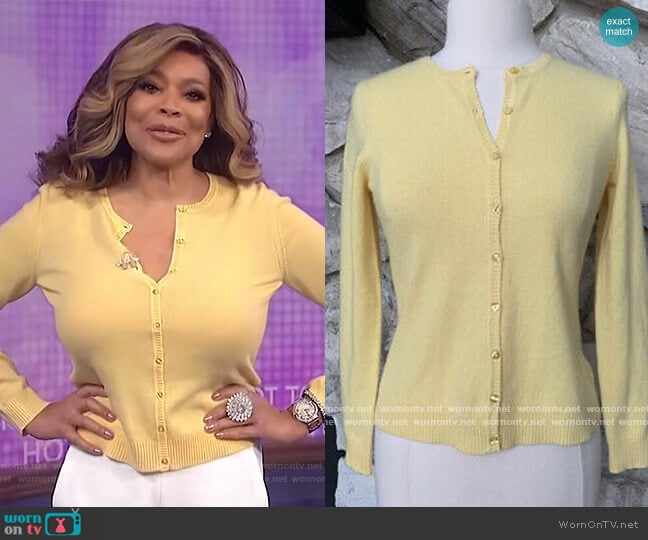 Lord and Taylor Cashmere Sweater worn by Wendy Williams on The Wendy Williams Show