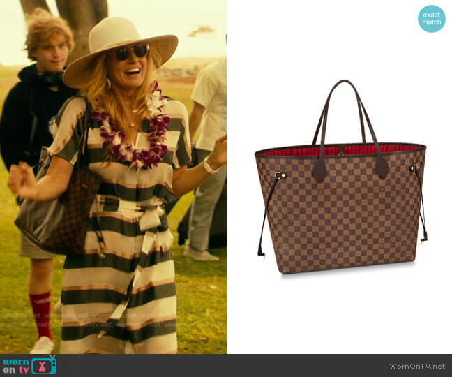 Louis Vuitton Neverfull worn by Nicole Mossbacher (Connie Britton) on The White Lotus