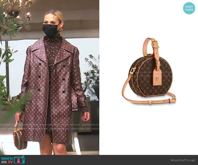 Louis Vuitton Petite Boite Chapeau Bonogram Handbag worn by Dorit Kemsley on The Real Housewives of Beverly Hills