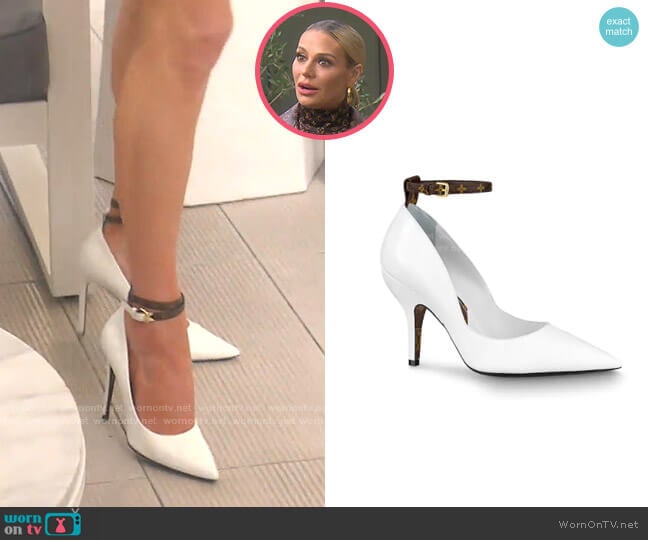 Louis Vuitton Attitude Pump in White worn by Dorit Kemsley on The Real Housewives of Beverly Hills