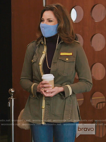 Luann’s green utility jacket on The Real Housewives of New York City