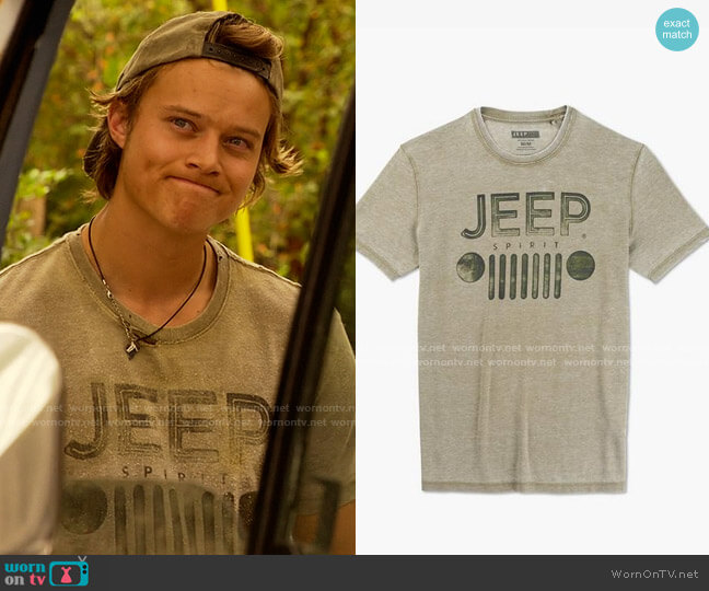 Lucky Brand Jeep Spirit Grill T-shirt worn by JJ (Rudy Pankow) on Outer Banks