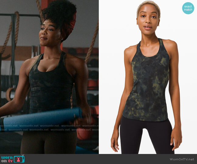 Lululemon Cool Racerback Tank in Diamond Dye worn by Amy AJ Johnson (Nia Holloway) on The Republic of Sarah