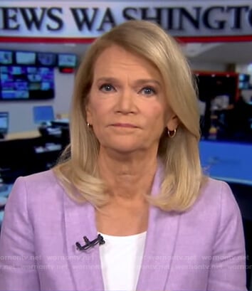 Martha Raddatz’s lilac blazer on Good Morning America