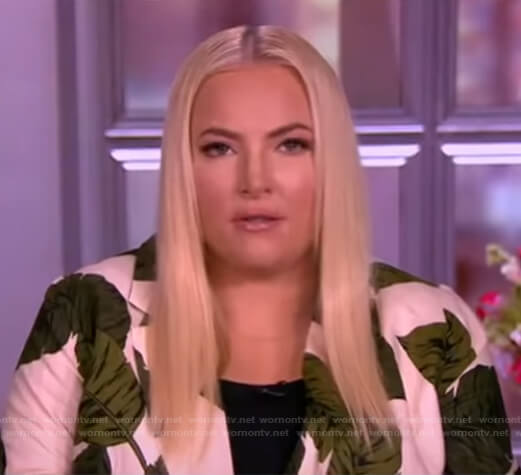 Meghan’s white leaf print jacket on The View
