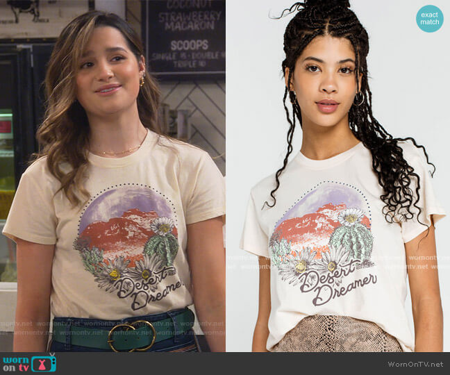 West of Melrose Desert Dreamer Womens Baby Tee worn by Lex (Jules LeBlanc) on Side Hustle