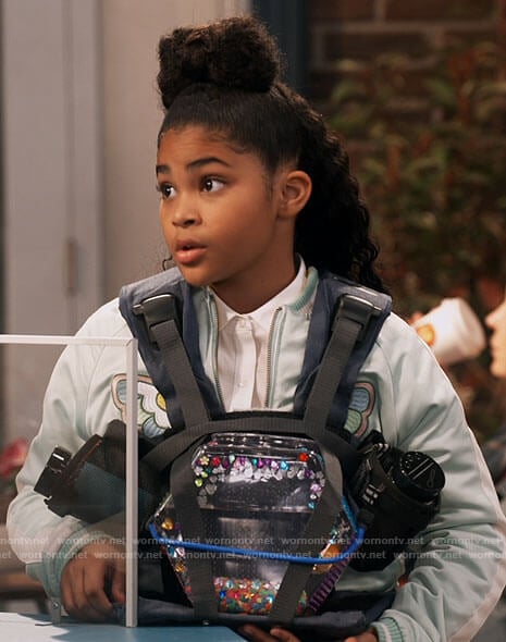 Millicent’s green butterfly bomber jacket on iCarly